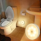 cheap Puck Lights-8LED Motion Sensor Light USB Night Light, Rechargeable LED Cabinet Light for Kitchen Bedroom Stair Cabinet Hallway Closet Night Light