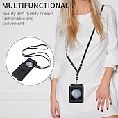 abordables Carcasas Samsung-teléfono Funda Para Z Flip 6 Z Flip 5 Z Flip 4 Z Flip 3 Funda Trasera con Soporte con cordón Ranura para tarjetas Retro TPU Cuero de PU