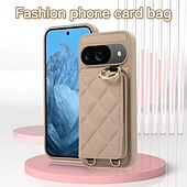 お買い得  その他のスマホケース-電話 ケース 用途 ピクセル9プロ ピクセル9プロXL Pixel 8 Pro Pixel 8 ピクセル9 バックカバー スタンド付き ストラップ付き カード挿入口 レトロ風 TPU PUレザー
