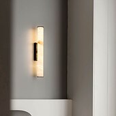 baratos Candeeiros de Parede de interior-Luminária de parede de mármore natural luz led villa de luxo iluminação de cabeceira luz de parede de cobre 110-240v 10w