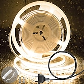 economico Strisce luminose COB-2m 5m 10m Set luci 240 LED COB 15 mm 1Impostare la staffa di montaggio 1 set Bianco caldo Bianco Bianco netto Strisce LED Al Coperto All&#039;aperto Vacanze 220-240 V 110-120 V