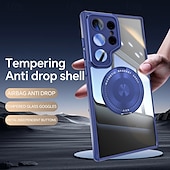 Недорогие Чехлы для Samsung-телефон Кейс для Назначение S24 Ultra S24 Plus S24 S24 ФЭ S23 S23 Ultra S23 Plus S25 Ультра Кейс на заднюю панель со стендом Защита от удара Ретро ТПУ ПК
