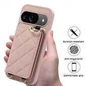 お買い得  その他のスマホケース-電話 ケース 用途 ピクセル9プロ ピクセル9プロXL Pixel 8 Pro Pixel 8 ピクセル9 バックカバー スタンド付き ストラップ付き カード挿入口 レトロ風 TPU PUレザー