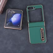 お買い得  サムスン用ケース-電話 ケース 用途 Zフリップ6 Z Flip 5 Z Flip 4 Z Flip 3 ウォレットカードケース スタンド付き 耐衝撃 レトロ風 仕上げ PUレザー