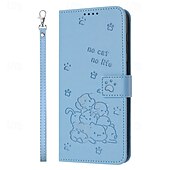 baratos Capas para iPhone-telefone Capinha Para iPhone 16 Pro Max Plus iPhone 15 Pro Max Plus iPhone 14 13 12 11 Pro Max Plus Mini SE Capa para Cartão Wallet Com Suporte Proteção de corpo inteiro com pulseira Gato Retro TPU
