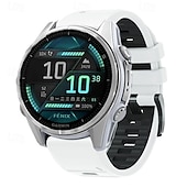halpa Garmin kellonauhat-Kellon ranneke varten Garmin Fenix 8 47mm 51mm 7X 6 6X Pro Epix Pro Instinct 2X Approach S70 S62 S60 Forerunner 955 945 Epix Marq Descent Quatix 22mm 26mm Silikoni Korvaus Hihna Quick Fit Säädettävä