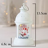 billiga Julbelysning-jul retro slott led levande ljus, batteridriven tomte  &amp; snögubbe lykta festlig inredning för jul, nyår  &amp; träd prydnad