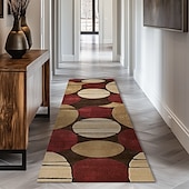 abordables Alfombras de cocina y esteras-Alfombra de pasillo peluda estilo bohemio vintage, suave, antideslizante, lavable, para entrada, cocina, baño y dormitorio