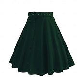 abordables Bas-Rétro Vintage Années 1950 Hepburn Jupe Ligne A Femmes Carnaval Nouvel An Mascarade Décontracté Quotidien Enterrement de Vie de Jeune Fille Adulte Jupe