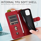 abordables Coques iPhone-téléphone Coque Pour iPhone 16 Pro Max Plus iPhone 15 Pro Max Plus iPhone 14 13 12 11 Pro Max Plus iPhone 14 Pro Max iPhone 13 12 11 Pro Max Couvercle rabattable Avec Support fermeture Éclair avec