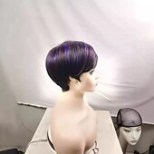 abordables Perruques de qualité supérieure-perruque synthétique coupe lutin droite perruque courte cheveux synthétiques femme douce fête facile à porter noir marron tenue quotidienne fête perruque courte afro-américaine coiffures féminines