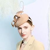 preiswerte Faszinationen-Hüte 100% Wolle Pillbox Hut Zylinder Hochzeit Cocktail elegante Hochzeit mit Feder reine Farbe Kopfbedeckung Kopfbedeckung