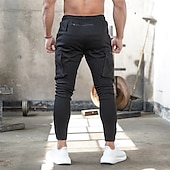 baratos Calças de Corrida &amp; Meias-Homens Calça Joggers Calças Esportivas Calças de Corrida Calça esportiva Calças de ginástica Bolsos Com Cordão Laço de toalha Cintura elástica Calças Ao ar livre Desportos e Ar livre Atlético Secagem