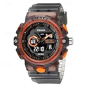 abordables Relojes digitales-Reloj electrónico de cuarzo Smael de nueva moda para hombre, con decoración deportiva y de ocio, luz nocturna, resistente al agua, calendario, pantalla semanal, reloj despertador para hombre
