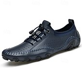 cheap Men&#039;s Sneakers-Men&#039;s White Perforated Casual Shoes with Hand-Stitched Detailing, Breathable Mesh Upper and Comfortable Slip-On Design