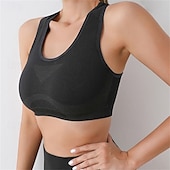 cheap Sports Bras &amp; Vests-Sports Bra Hollow Mesh Back Sports Bra Fitness Yoga Vest Shockproof Yoga Bra Without Steel Ring