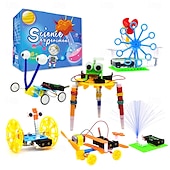 お買い得  文房具-子供向けのSTEM科学ロボットキット、6イン1科学実験プロジェクトエンジニアリングビルディングロボットキット、男の子女の子向けの誕生日プレゼントおもちゃ