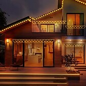 abordables Guirlandes lumineuses USB-Guirlande lumineuse LED alimentée par USB 4 m 138 LED en forme de vague pour intérieur et extérieur, fête, avant-toit, rampe d&#039;escalier, vacances, Noël, nouvel an, éclairage coloré, 1 pièce