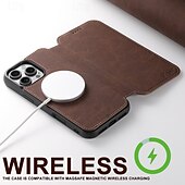 abordables Carcasas iPhone-teléfono Funda Para iPhone 16 Pro Max Plus iPhone 15 Pro Max Plus iPhone 14 13 12 Pro Max Plus iPhone 14 Pro Max iPhone 13 12 Pro Max Funda Trasera con Soporte Magnética Soporte de carga inalámbrica