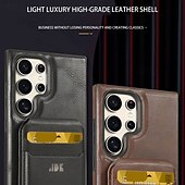 お買い得  サムスン用ケース-電話 ケース 用途 S24 Ultra S24 Plus S24 S23 S23 Ultra S23 Plus バックカバー スタンド付き 磁石バックル カード挿入口 レトロ風 TPU PUレザー