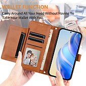 cheap iPhone Cases-Phone Case For iPhone 16 Pro Max Plus iPhone 15 Pro Max Plus iPhone 14 13 12 11 Pro Max Plus iPhone 14 Pro Max iPhone 13 12 11 Pro Max Back Cover with Stand Holder Zipper Support Wireless Charging