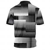 cheap Men's Color Block Polo-Men's Plaid Zip Polo Shirts Golf Shirt Short Sleeve Polo Shirts Collared Shirts Vintage Casual Vacation Wear Formal Wear Festival Wear 3D Print Quarter Zip Polo Summer Spring Blue Black Red
