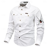 economico camicie western da uomo-Per uomo Animali SPIDER Camicie da lavoro Camicia occidentale Camicia da carico Manica lunga Vintage Occidentale Informale Sportivo Per uscire Inverno Primavera &amp; Autunno Collo ripiegabile Stampa