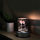 levne Dekorativní světla-4leds světelný základní světlo křišťálové sklo průhledné objekty zobrazují laserové barevné kulaté stojan základny pro koktejl