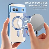 お買い得  その他のスマホケース-電話 ケース 用途 ピクセル9プロ ピクセル9プロXL ピクセル9 バックカバー 磁石バックル ワイヤレス充電をサポート カード挿入口 レトロ風 TPU PUレザー