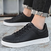 economico Sneakers da uomo-sneakers casual da uomo marroni con lacci - design minimalista con suola bianca, comfort quotidiano