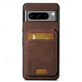זול תיק טלפון אחר-טלפון מגן עבור Pixel 9 Pro Pixel 9 Pro XL Pixel 8 Pro Pixel 8 פיקסל 9 Pixel 7 Pixel 7 Pro Pixel 6 Pixel 6 Pro מארז כרטיס ארנק עם מעמד חריץ לכרטיס עמיד בזעזועים רטרו TPU PC עור PU