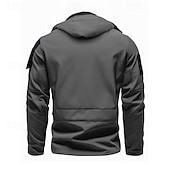 preiswerte Fleece &amp; 3 in 1 Jacken-Herren Softshelljacke Wanderjacke Winter Draussen Farbblock Winddicht Wasserabweisend Windjacke Reisen Schwarz Armeegrün Grau