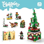 ieftine Jucării de Construit-seturi de blocuri de construcție de Crăciun kit de construcție brickheadz moș/ren/om de zăpadă/bărbat dulce set de cărămizi decorațiuni și cadouri de Crăciun pentru copii băieți fete adult
