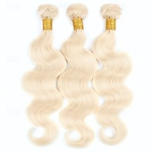 abordables 3 paquets extensions cheveux humains-cheveux humains brésiliens 613# cheveux blonds bundle body wave 3 bundle 10-28 pouces