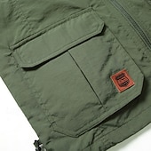 Недорогие Жилеты-Муж. Жилет для туризма и прогулок Зимнее пальто Флисовый жилет для туризма и прогулок Без рукавов Жилет На открытом воздухе Удобный Дышащий Карман Нейлон Черный Военно-зеленный Хаки