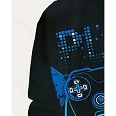 billiga Pojkens 3D Sporter &amp; Spel-Pojkar 3D Grafisk Spel Huvtröja Långärmad Vår Höst Mode Streetwear Barn 4-12 år Huva Utomhus Ledigt Dagligen Normal