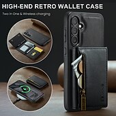 お買い得  サムスン用ケース-電話 ケース 用途 S24 S24 Ultra Plus S24 FE S23 Ultra Plus S22 Ultra Plus FE S21 Ultra S25ウルトラ バックカバー スタンド付き 取り外し可 磁石バックル レトロ風 TPU PUレザー