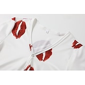 cheap Sleepwear-Women&#039;s  Onesie Heart Leopard Casual Comfort Soft Home Bed  Breathable V Wire Long Sleeve Fall Winter Home Outfits