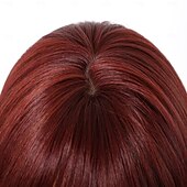 levne Syntetické trendy paruky-Syntetické paruky Uniformy Kariéra kostýmy Princeznovské Volný Rovné, bláznivé Střední část Vrstvený střih S ofinou na stroji Paruka 30&quot; Hnědá / vínová Umělé vlasy Dámské cosplay Párty Módní
