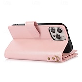 cheap iPhone Cases-Phone Case For iPhone 16 Pro Max Plus iPhone 15 Pro Max Plus iPhone 14 13 12 11 Pro Max Plus iPhone 14 Pro Max iPhone 13 12 11 Pro Max Flip Cover with Stand Holder with Wrist Strap Card Slot Retro