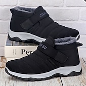 preiswerte Winter- und Schneestiefel-wasserdichte Winter-Wanderstiefel für Herren – rutschfeste Sohle, warmes Kunstfellfutter und Klettverschluss