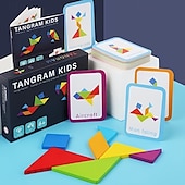 voordelige Legpuzzels-Educatieve houten legpuzzel met 60 stukjes voor kinderen die geometrie, wiskunde en meer leren - perfect cadeau voor Halloween en Kerstmis