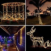 cheap Solar String Lights-Elegant Wedding Reception Party 2 Pcs Christmas Outdoor Solar Copper Wire Light String Holiday Wedding New Year Courtyard Fence Steps Atmosphere Decoration Light String