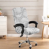 cheap Office Chair Cover-Floral Printed Office Chair Cover High Back Dining Chair Cover Stylish and Stretchy Slipcover Durable Furniture Protector for a Comfortable and Elegant Workspace Decor