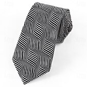 halpa Miesten Elite Lisävarusteet-miesten 100% silkkiset solmiot elegantit muotisuunnittelijan kirjailtu kirjonta paisley-kuvio optinen illuusio raidallinen muodollinen hääjuhla