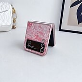 cheap Samsung Cases-Phone Case For Samsung Galaxy Z Flip 6 Z Flip 5 Z Flip 4 Z Flip 3 Back Cover Shockproof Retro PC PU Leather