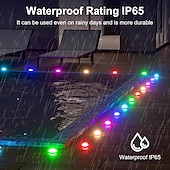 tanie Słoneczne światła sznurka-36leds 53ft solar energy permanent outdoor lights, rgbic smart eaves lights, led string vertity lights z aplikacją &amp;zdalne oświetlenie zewnętrzne IP65 wodoodporne na dach, na święta Bożego Narodzenia,
