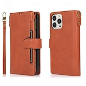 cheap iPhone Cases-Phone Case For iPhone 16 Pro Max Plus iPhone 15 Pro Max Plus iPhone 14 13 12 11 Pro Max Plus iPhone 14 Pro Max iPhone 13 12 11 Pro Max Flip Cover with Stand Holder with Wrist Strap Card Slot Retro