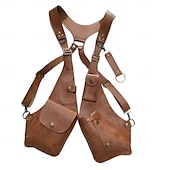 economico Accessori da campeggio-imbracatura antifurto nascosta sotto le ascelle portafoglio fondina borsa in similpelle doppia spalla tasca ascellare gilet sportivo accessori per esterni