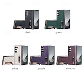 economico Cover Samsung-telefono Custodia Per Piegatura a Z 7 Z Fold 6 Z Fold 5 Z Fold 4 Z Fold 3 Custodia Portafoglio con Supporto Resistente agli urti Retrò Placcatura Pelle PU